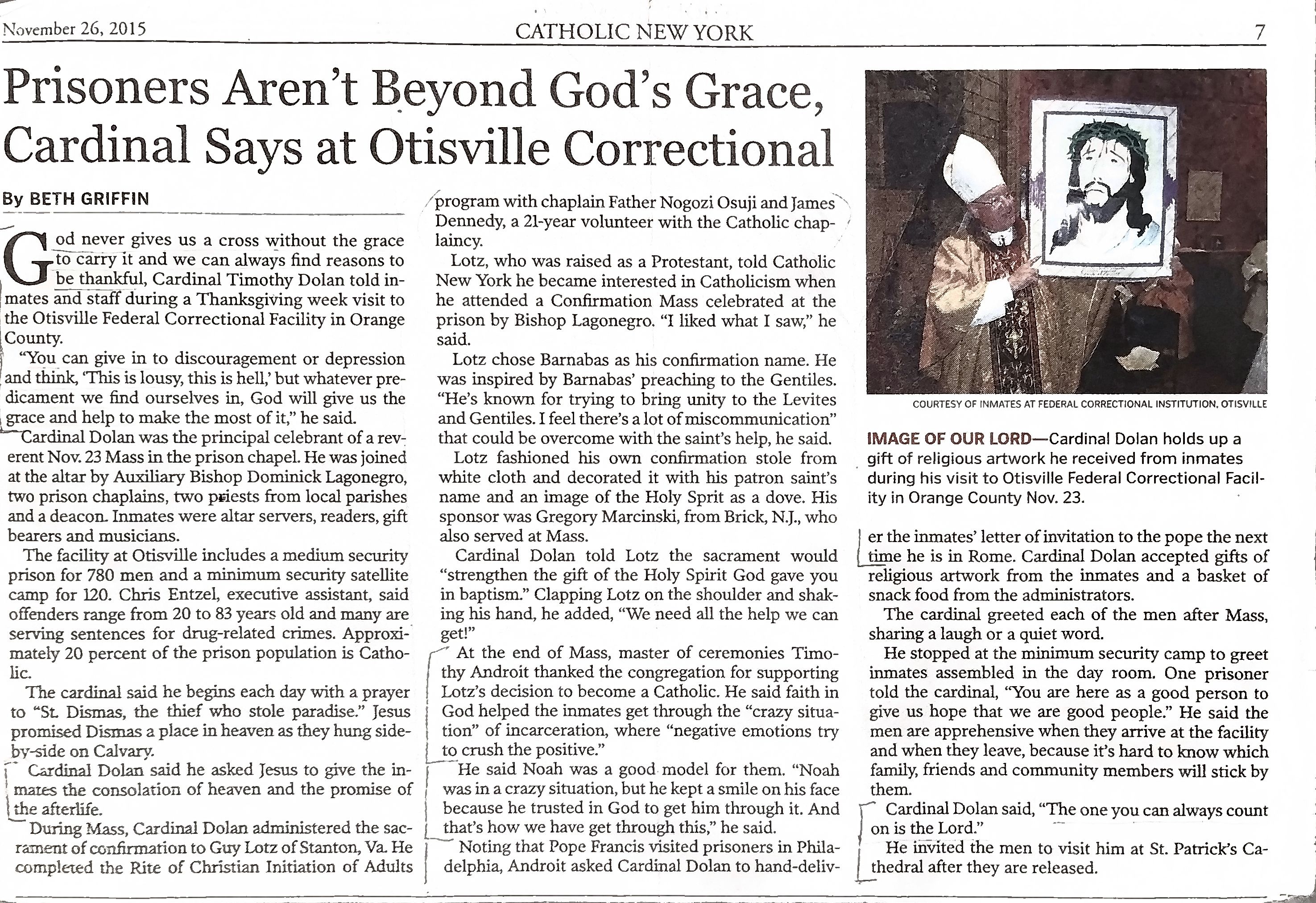 Catholic New York article
