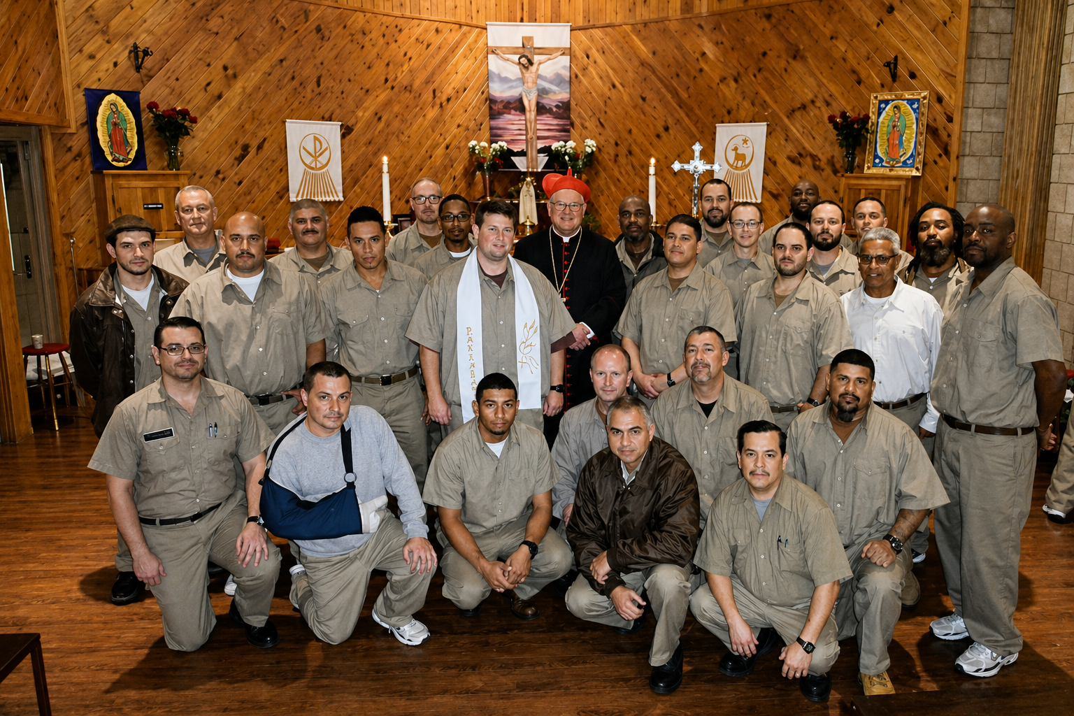 Community with visiting Cardinal